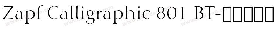 Zapf Calligraphic 801 BT字体转换